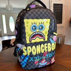 Sprayground x Nickelodeon SpongeBob Bubble Check Black Backpack